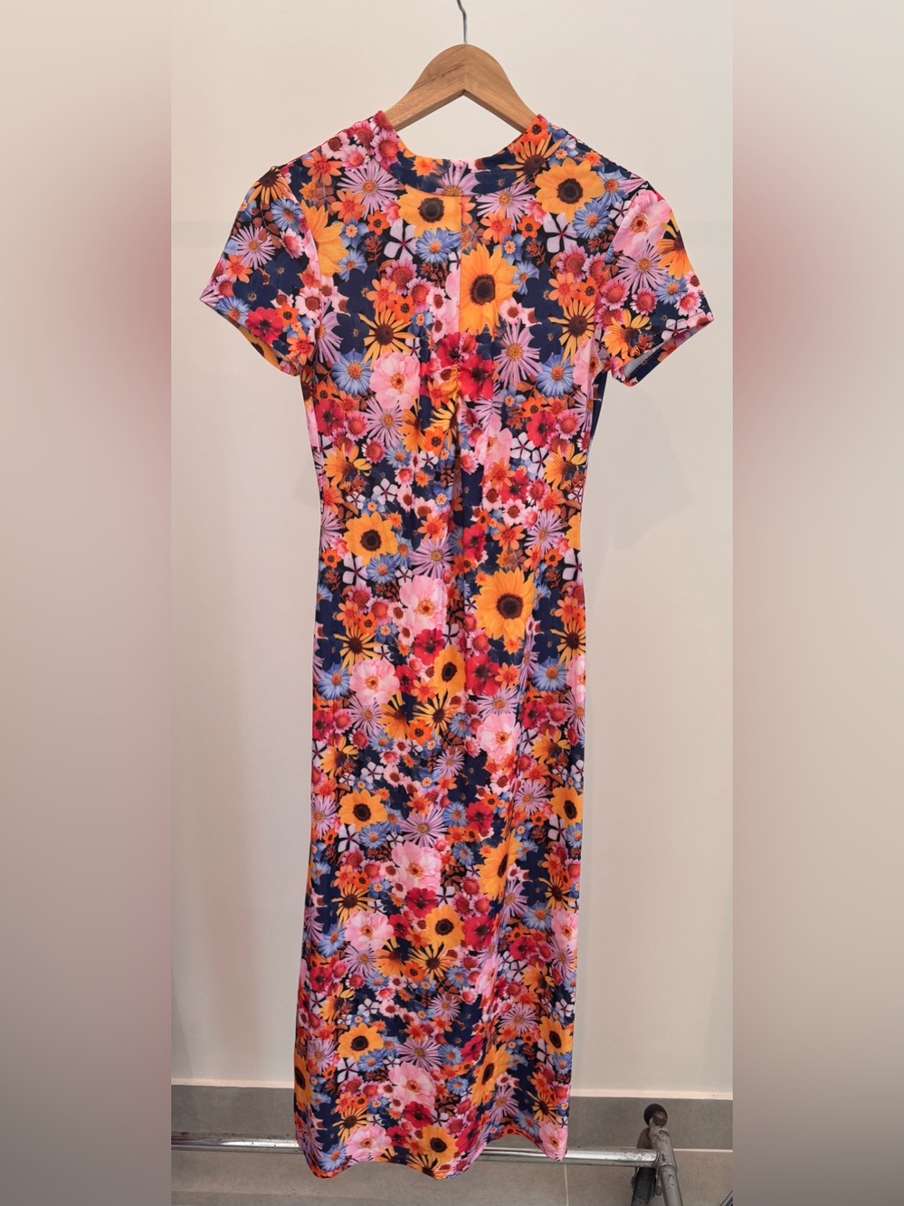 Never Fully Dressed Floral Short-Sleeve Maxi Dress - Bright Multi